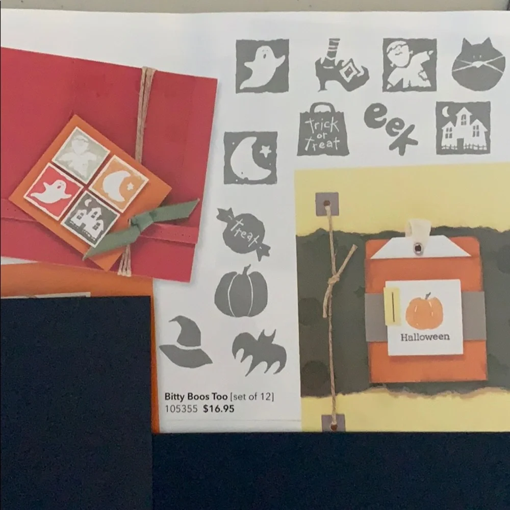 🎭 3/$25 - Stampin Up Bitty Boos Too Halloween set
